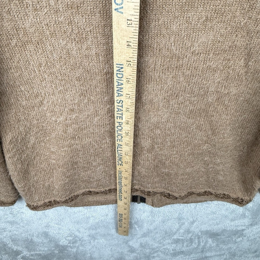 Alpaca Connection Alpaca Wool Full Zip Sweater Womens L Brown Vintage Aztec - Picture 8 of 8